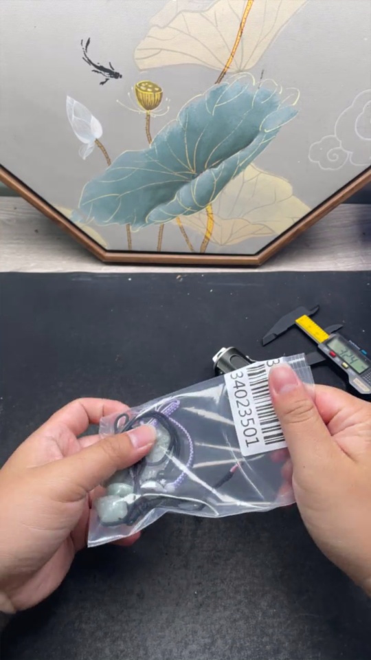 F34023501 Jadeite Pendant with Hand Rope Sell as a Lot