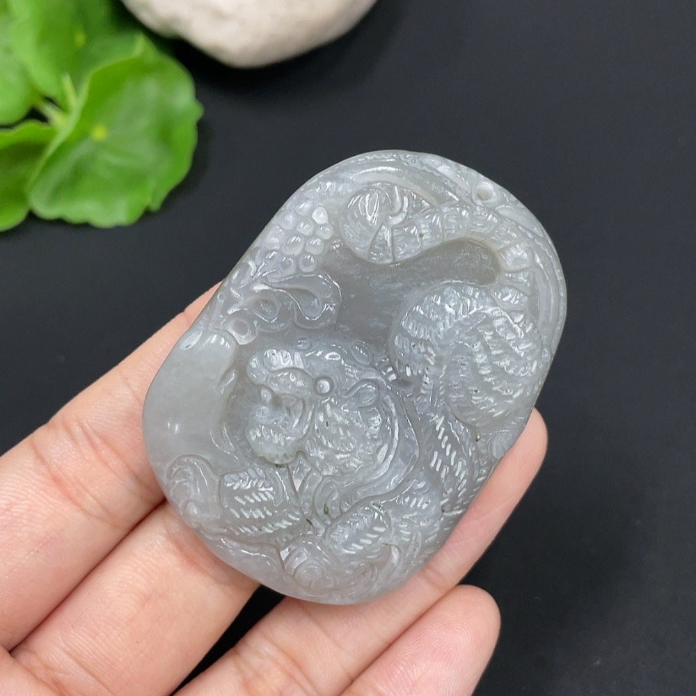 H28284837 Hetian Jade Pendant Tiger Total Weight Approx. 39.7g