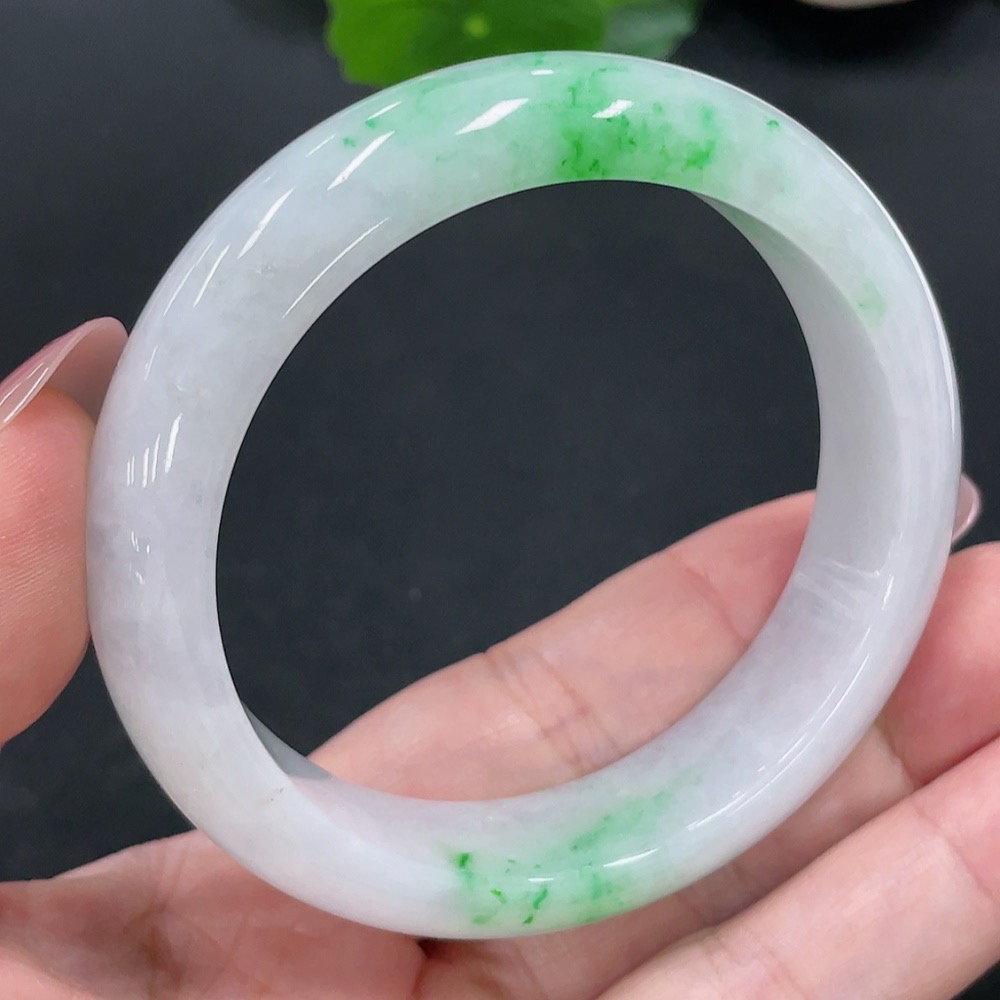 F28211968 Jadeite Round Bracelet Size 56.6 Total Weight Approximately 66.3g