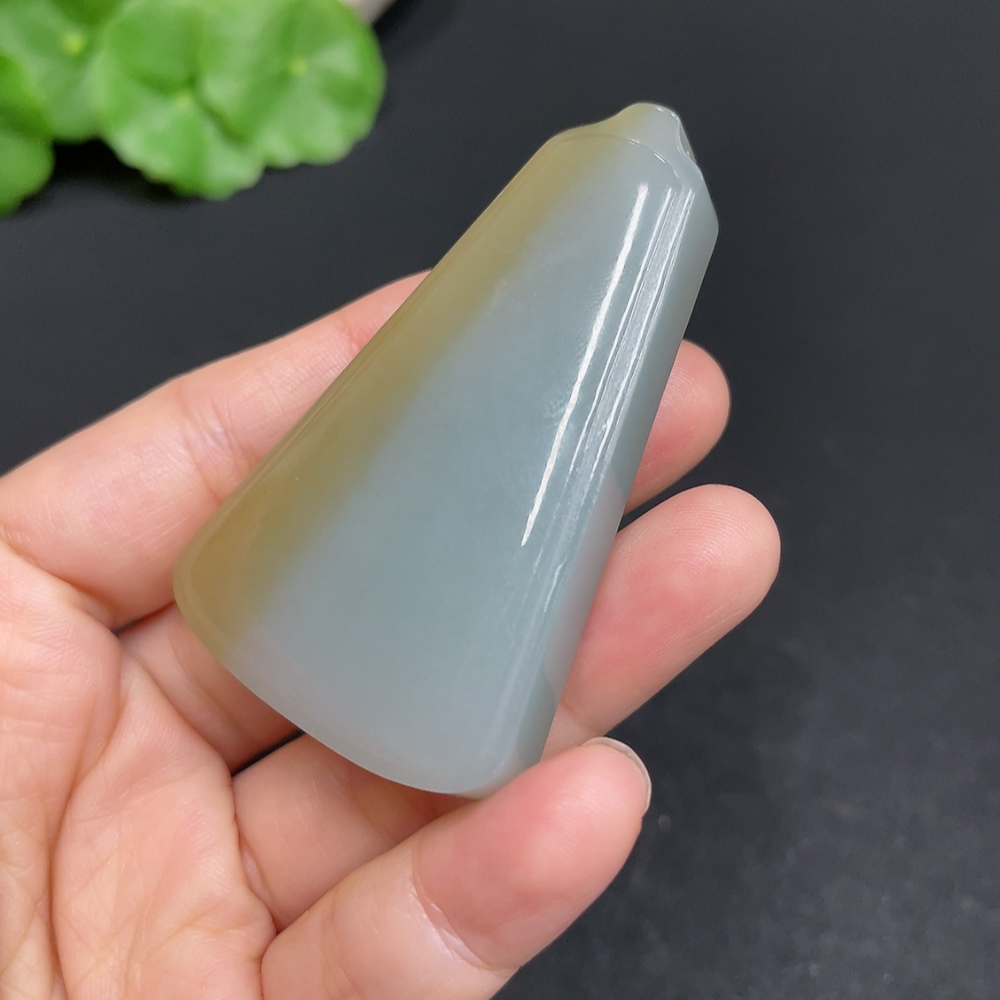 H35110143 Hetian Jade Pendant Plain Pendant Total Weight Approx. 44.7g