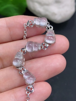 F33884110 Jadeite Gourd Inlaid Bracelet 18K Gold Total Weight About 3.8g