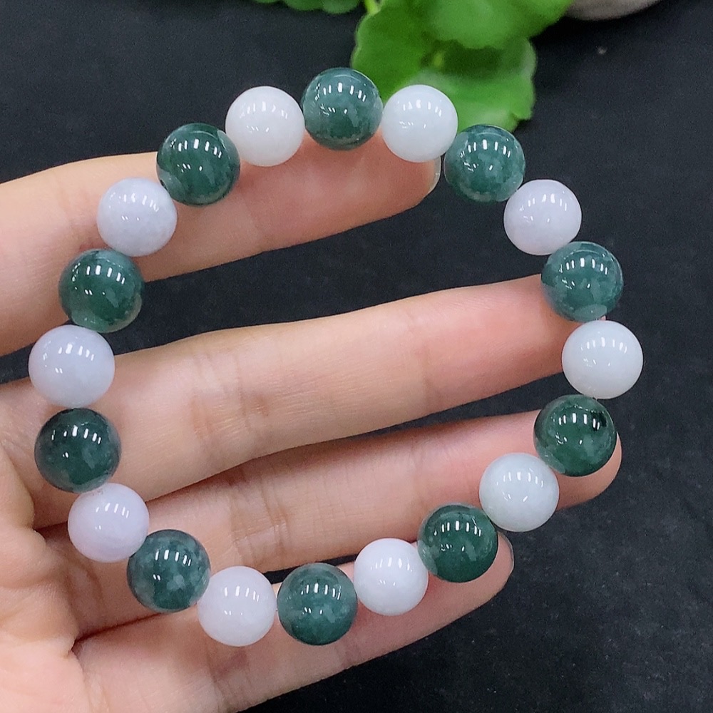 F32694948 Jadeite Bracelet Approx.9.8mm Total Weight About 30.33g