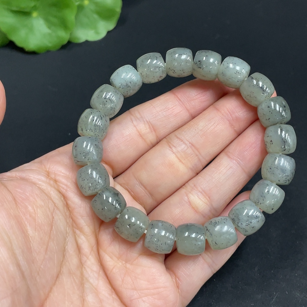 H35103131 Hetian Jade Bracelet, Approx. 9.9mm, Total Weight Approx. 35.2g