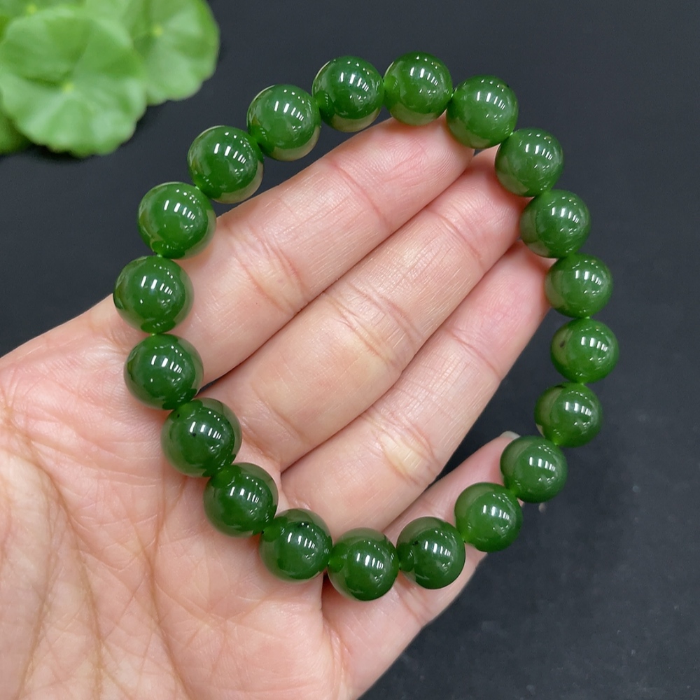 H35102727 Hetian Jade Bracelet, Approx. 9.7mm, Total Weight Approx. 27.7g