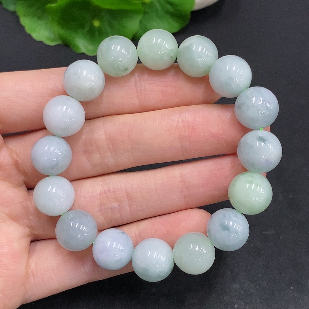 F33830565 JadeiteBead Bracelet, Total Weight Approx. 44.3g, Size About 11.5mm