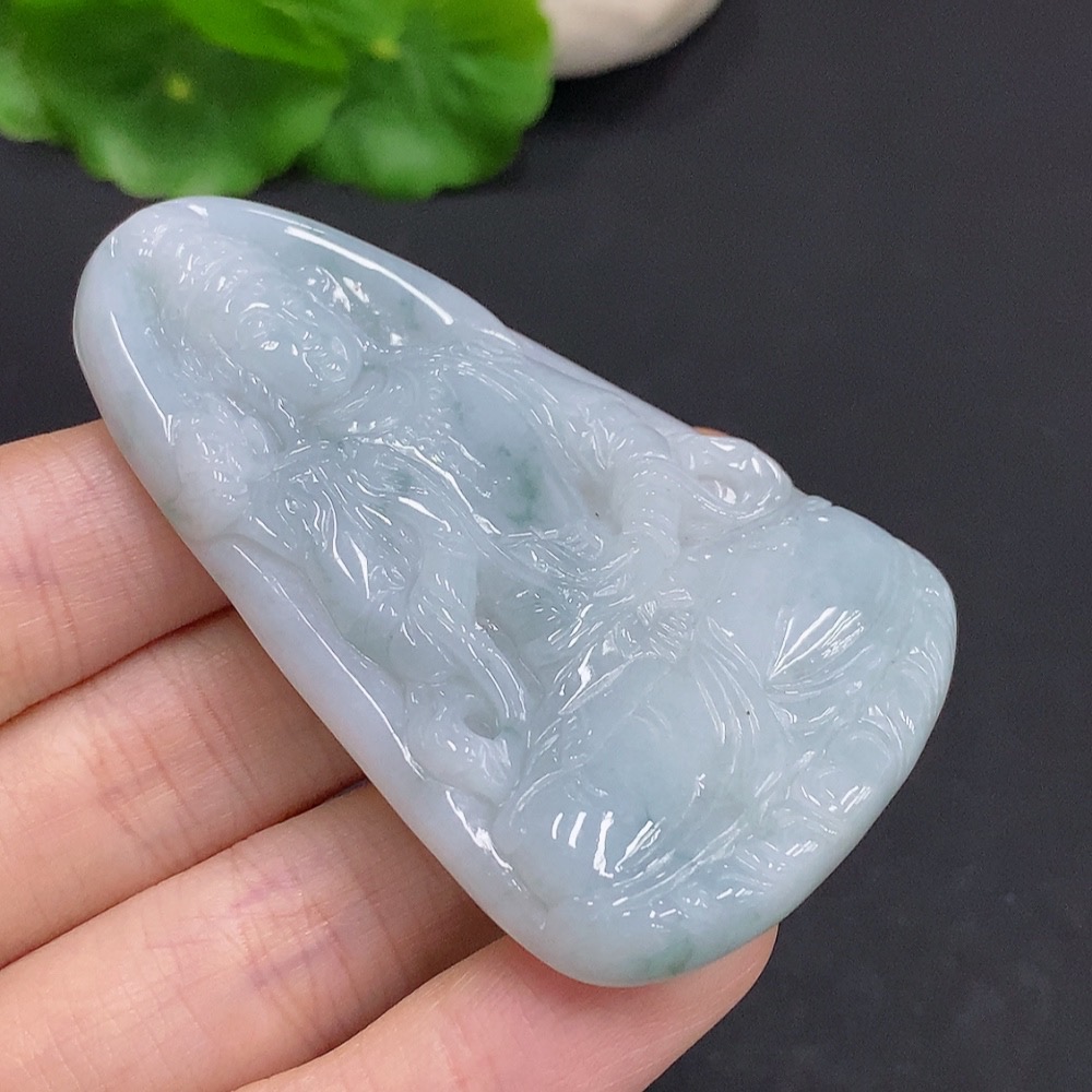 F32792489 Jadeite Guanyin Pendant Total Weight Approx. 40g