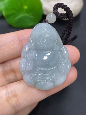 F42972770 翡翠佛挂件 货品含绳总重约27.2克（配珠非A）