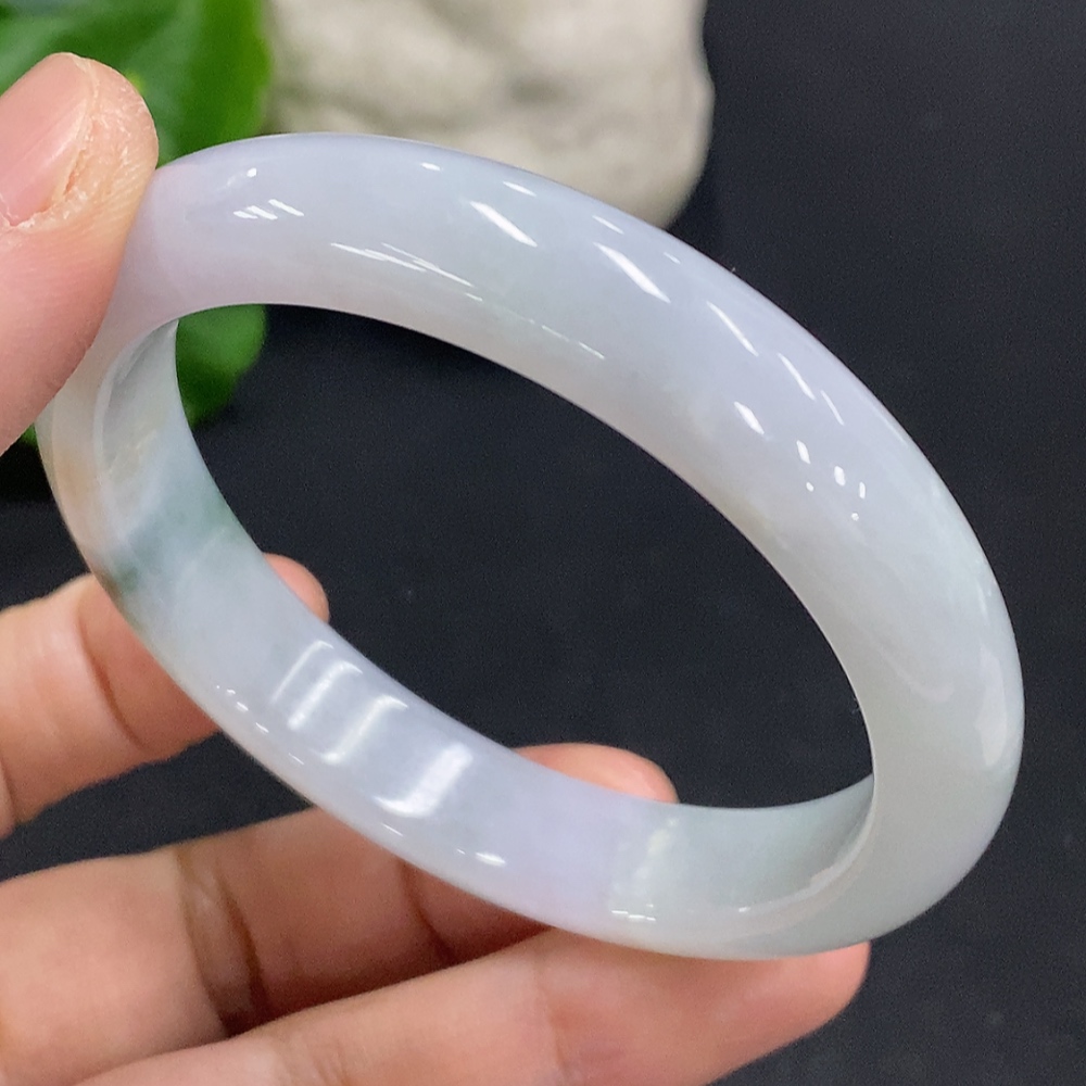 F34050538 Jadeite Regular Round Bangle Size 55 Total Weight Approx. 44.4g