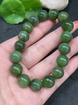 H34979299 Hetian Jade Jasper Bracelet, Approx. 11.6mm, Total Weight About 43.5g