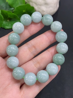 F34050222 Jadeite Bead Necklace Approx. 12.6mm Total Weight Approx. 55.6g