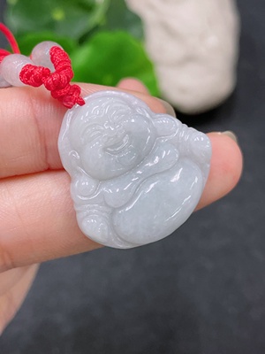 F32811434 JadeitePendant Buddha with Beads (Non-Grade A) Including Cord Total Weight Approx. 11.27g