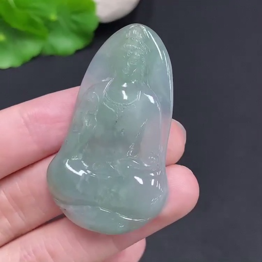 F31607271 Jadeite Guanyin Pendant, Total Weight Approx. 13.7g