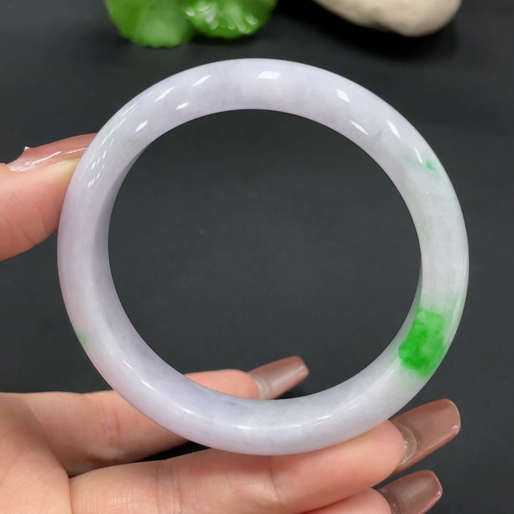 F27149861 Jadeite Round Bangle Total Weight approx. 52.6g Size 56.6