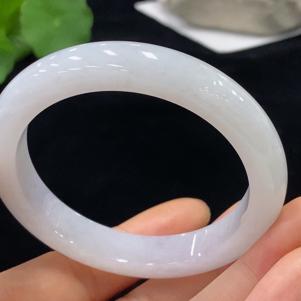 F32788540 Jadeite Round Bangle Size 55.2 Total Weight Approx. 52.41g