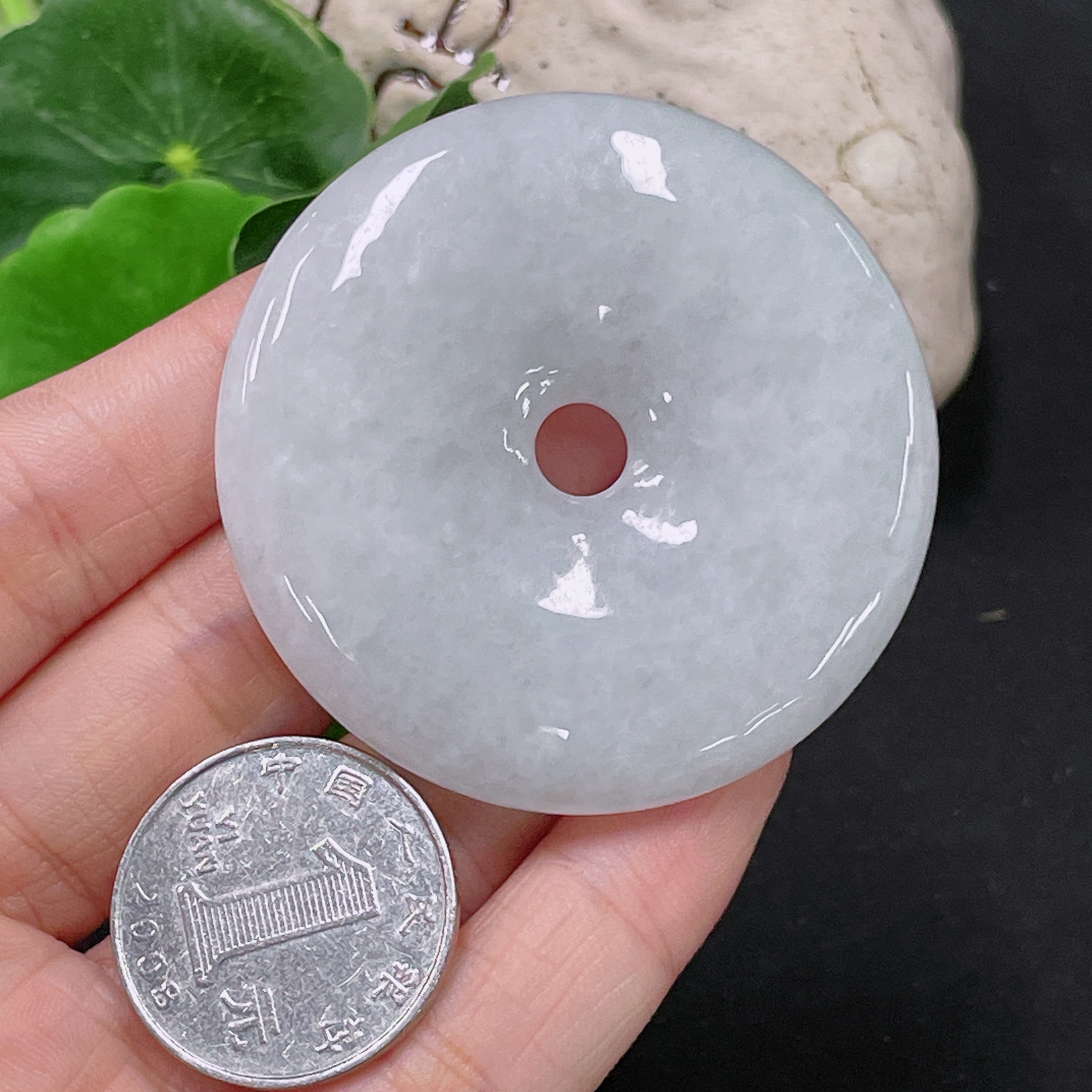 F33894156 Jadeite safety buckle pendant with a total product weight of approximately 49.5 grams