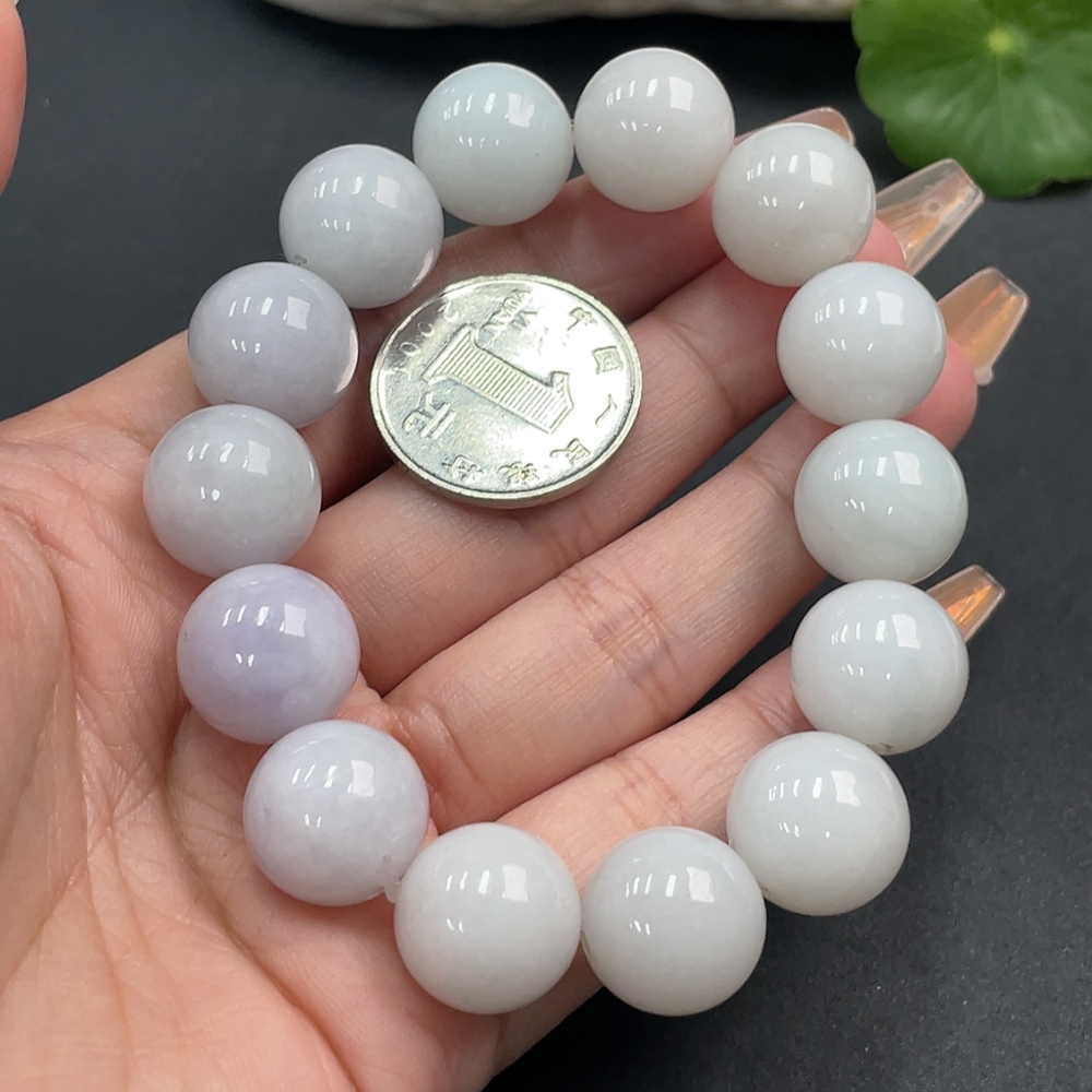 F15641772 Jadeite Bead Necklace Approx. 15mm Total Weight 82.649g