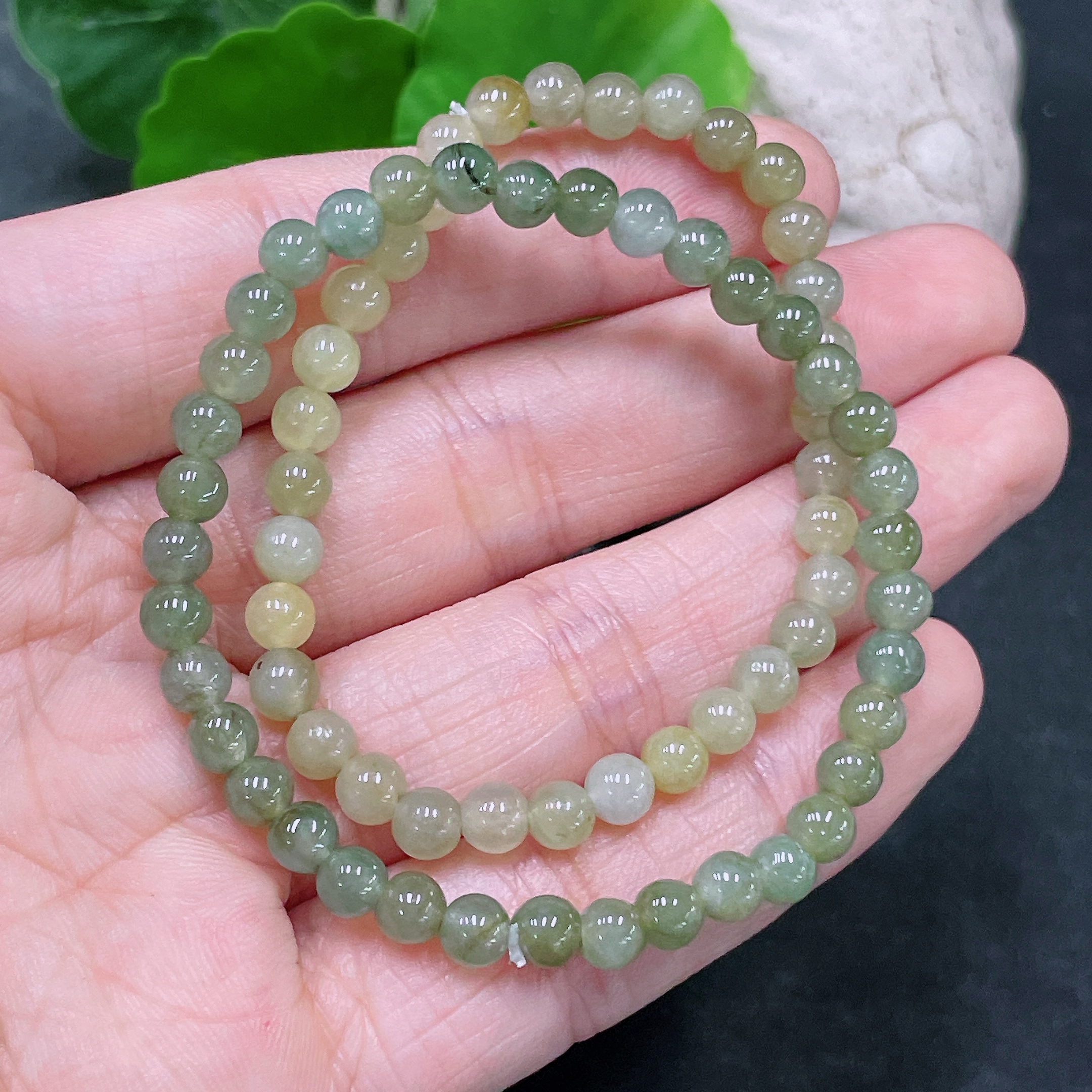 F33864841 Jadeite Beads Strand Approx. 4.6mm