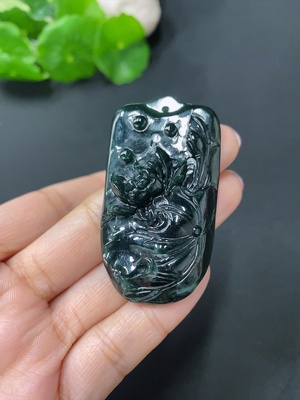 F26968137 Jadeite Pendant Lotus Total Weight Approx. 20.09g