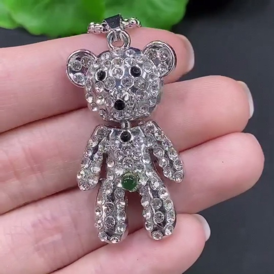 F26951679 Jadeite Inlaid Pendant Non-Gold Inlaid Total Weight Approx. 22.36g