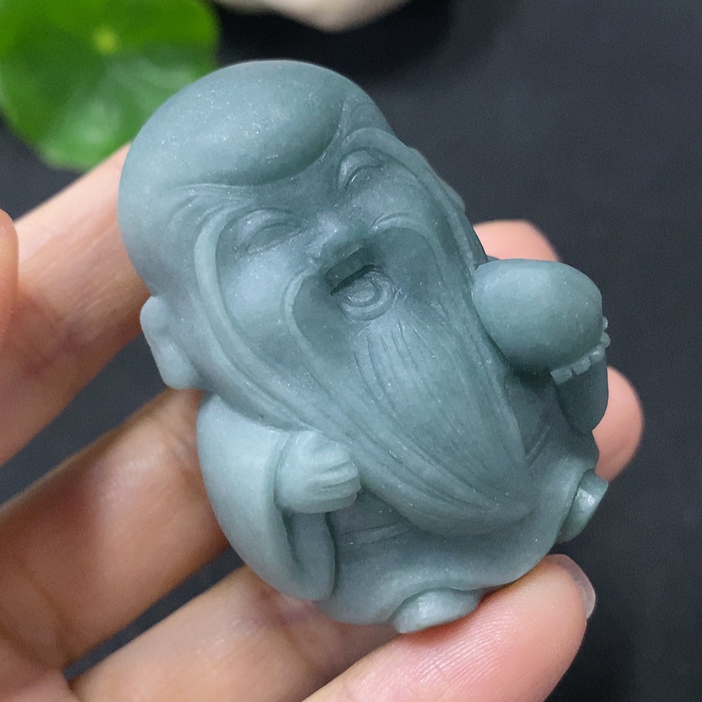 F35088518 Jadeite Rough Carving - God of Longevity, Total Weight Approx. 79.38g