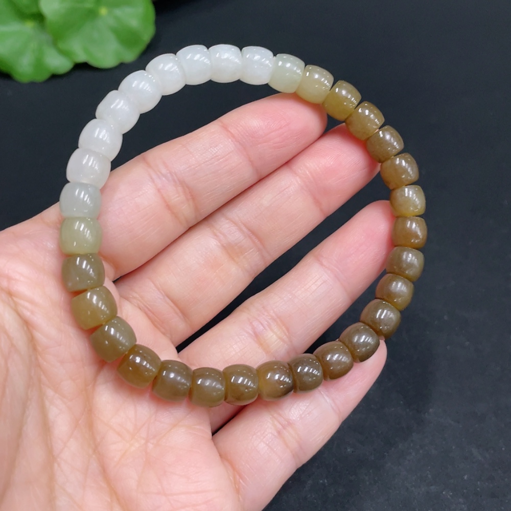 H34072098 Hetian Jade Bracelet, approx. 6.7mm, total weight approx. 17.7g