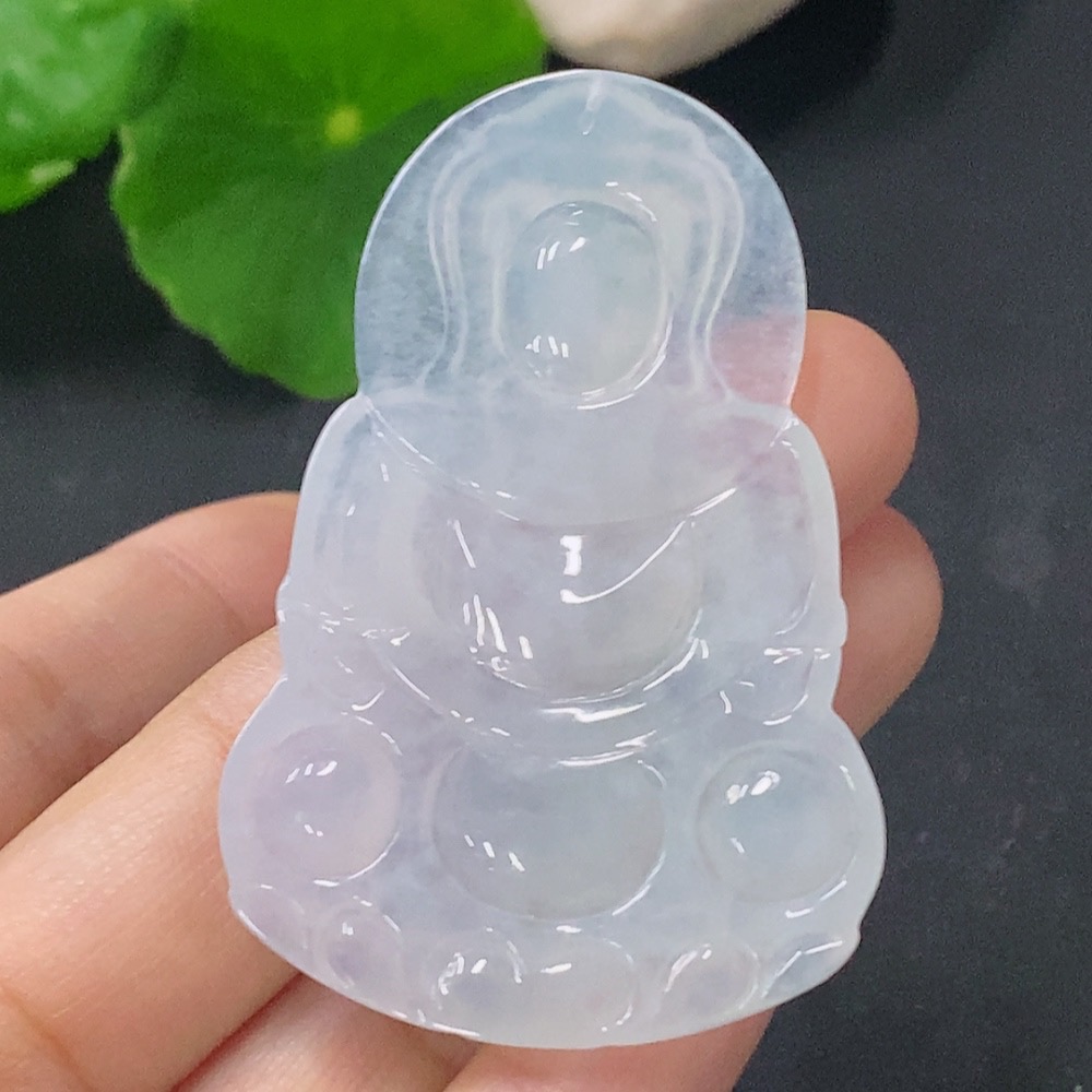 F30482213 Jadeite Guanyin Pendant Total Weight Approx. 14.96g