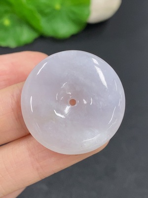 F42967379 翡翠平安扣 货品总重量约9.6克
