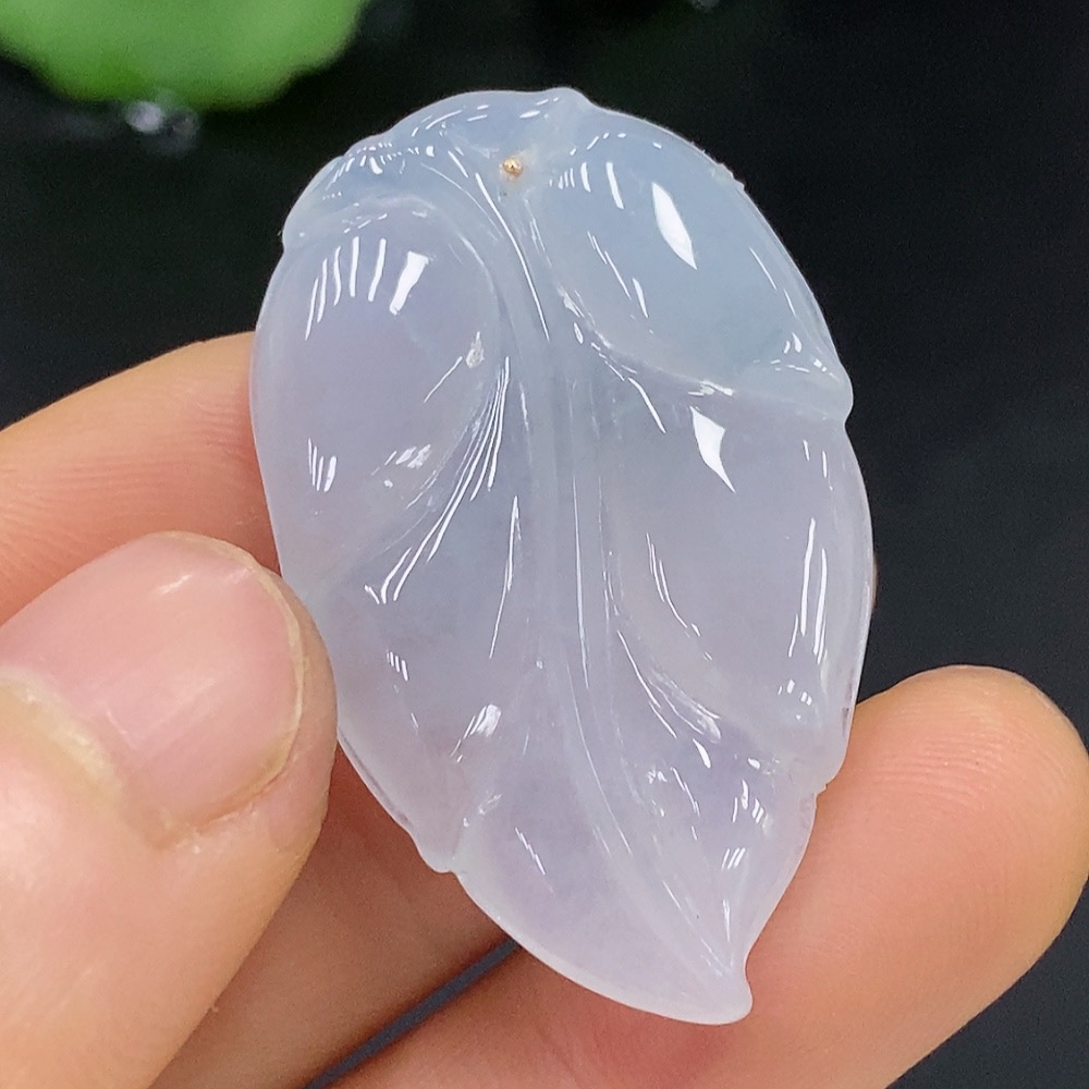 F25858388 Jadeite Leaf Pendant Total Weight Approximately 10.33g