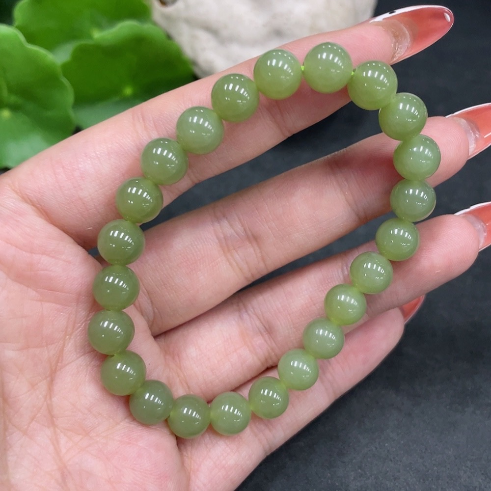H34016611 Hetian Jade Bracelet, approx. 7.8mm, total weight about 17.8g