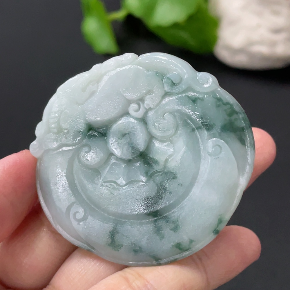 F35108669 Jadeite Rough Pendant Total Weight Approx. 33.27g