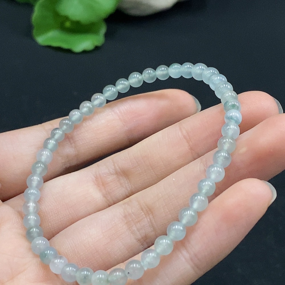 F32786419 JadeiteBeaded Bracelet approx. 4.5mm, total weight approx. 6.42g