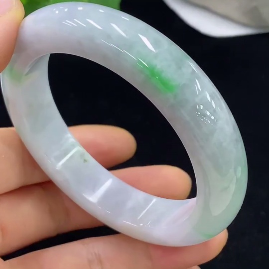 F35135773 Jadeite Round Bangle Size 56.6 Total Weight Approx.76.23g