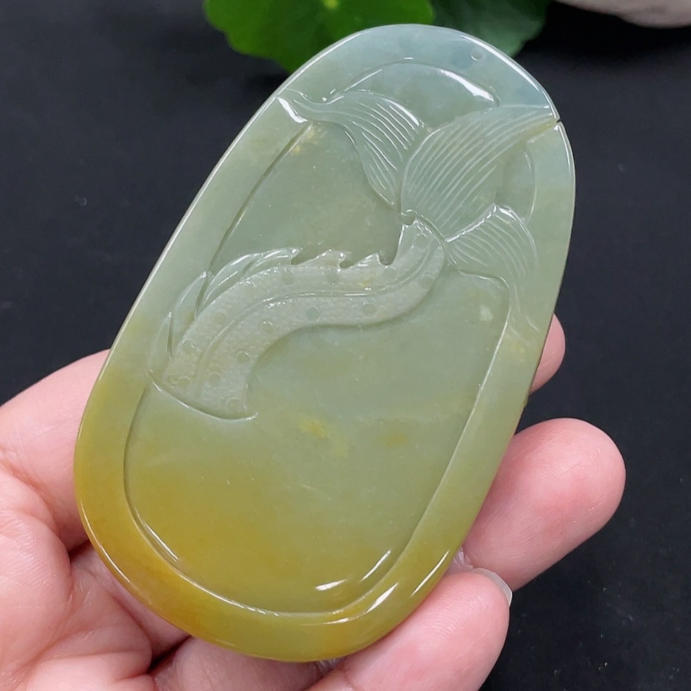 F29420076 Jadeite Dragon Pendant Total Weight Approx. 80.2g