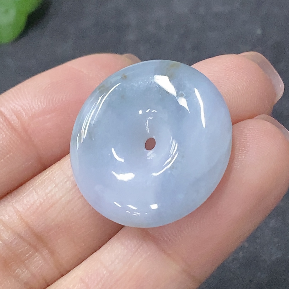 F34030724 Jadeite Pendant Peace Buckle Total Weight Approx. 5.54g