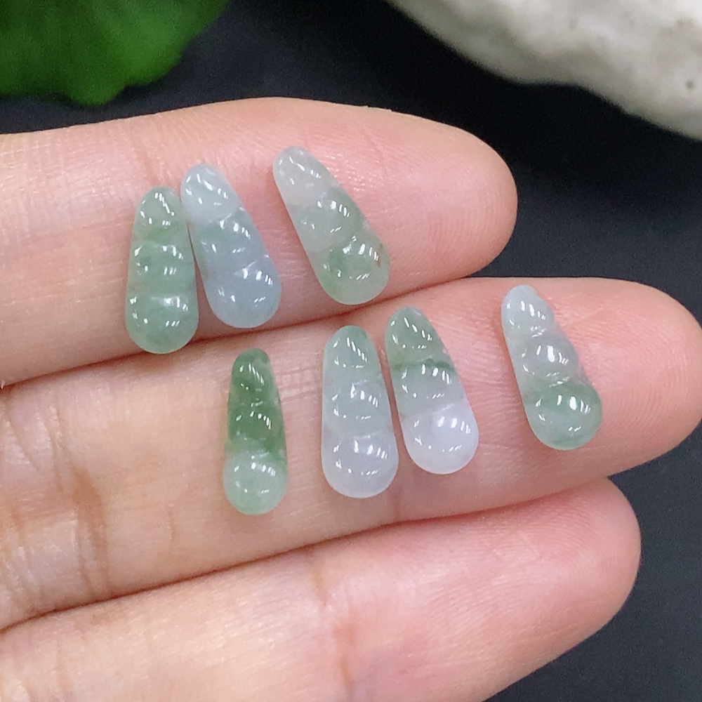 F35126607 Jadeite Fu Dou Inlaid Pieces Sell as a Lot