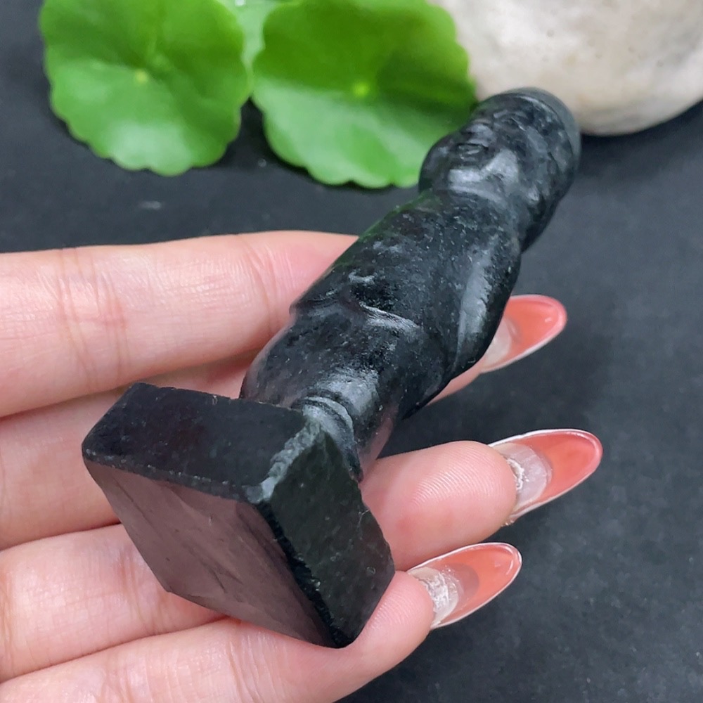 H35084232 Hetian Jade Ornament Shopkeeper Color Origin Undetermined Contains Other Mineral Components Total Weight Approximately 80g