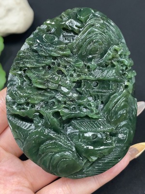 H30491328 和田玉摆件   山水   货品总重约290g