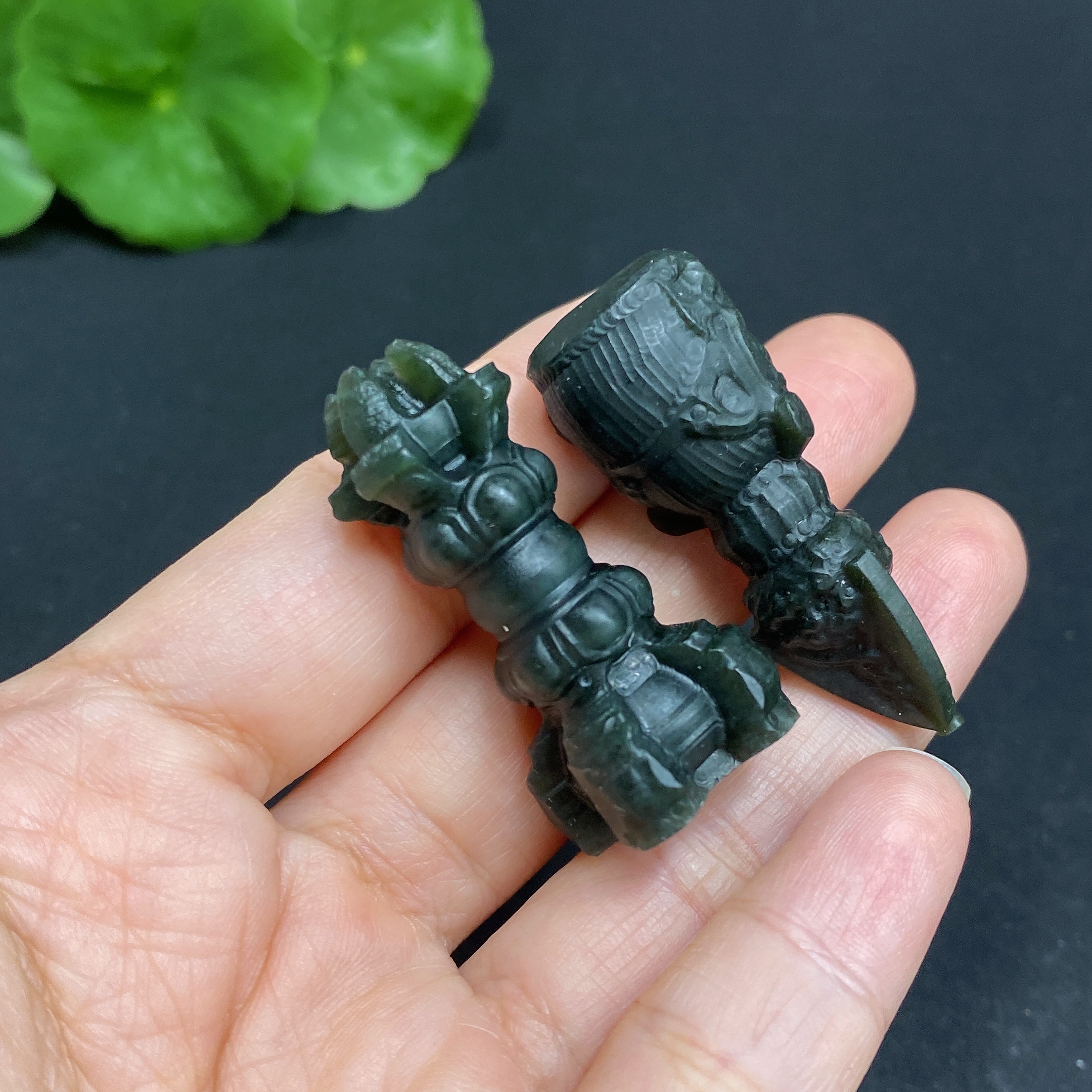 H31692544 Hetian Jade Pendant Vajra Total Weight about 22.6g