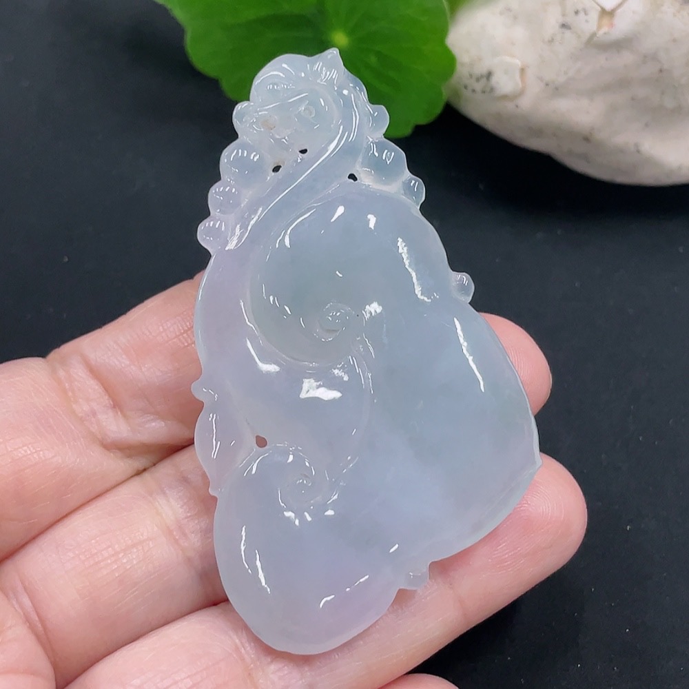 F30453263 Jadeite Ruyi Pendant Total Weight Approx. 24.7g