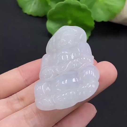 F35091177 Jadeite Guanyin Pendant Total Weight Approximately 20.7g