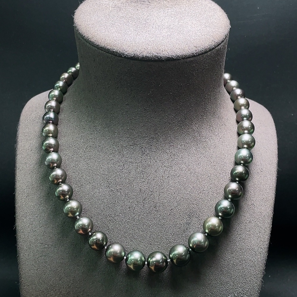 C33854808 Seawater pearl necklace, total weight approx. 67.50g, size about 9.3mm, gold content 58%