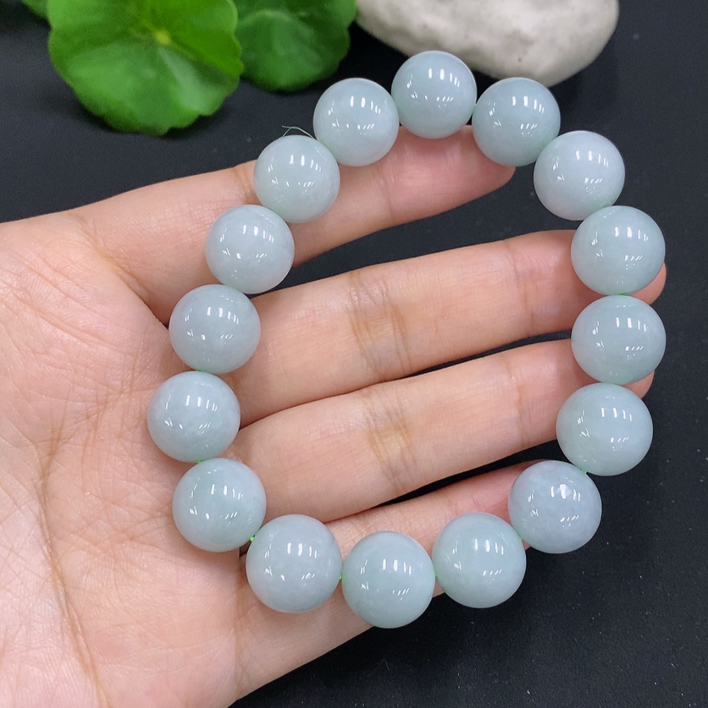 F30484384 JadeiteBead Necklace Approx. 12.8mm Total Weight Approx. 62.5g