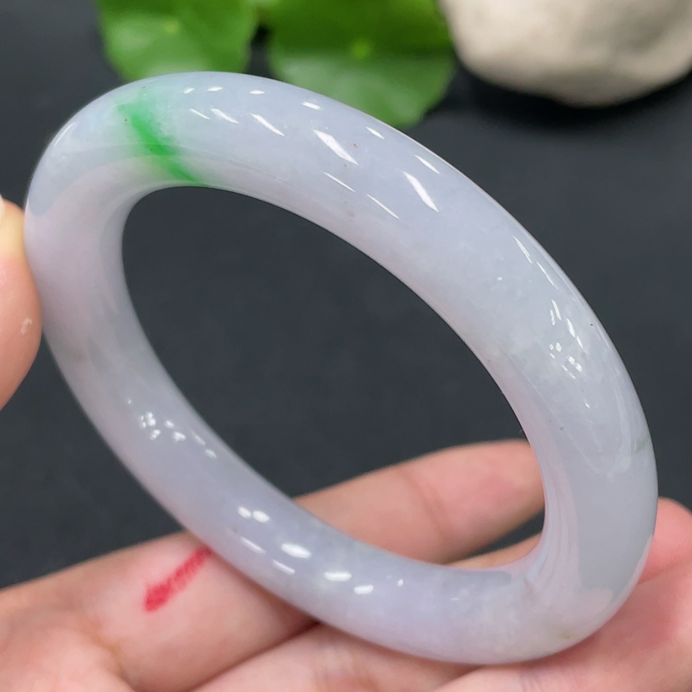 F21398481 Jadeite Round Bangle Size 55.3 Total Weight 59.912g