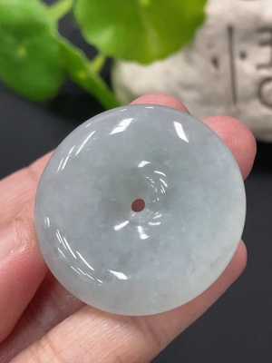 F34058260 Jadeite Safety Button Pendant Total Weight About 16.78g