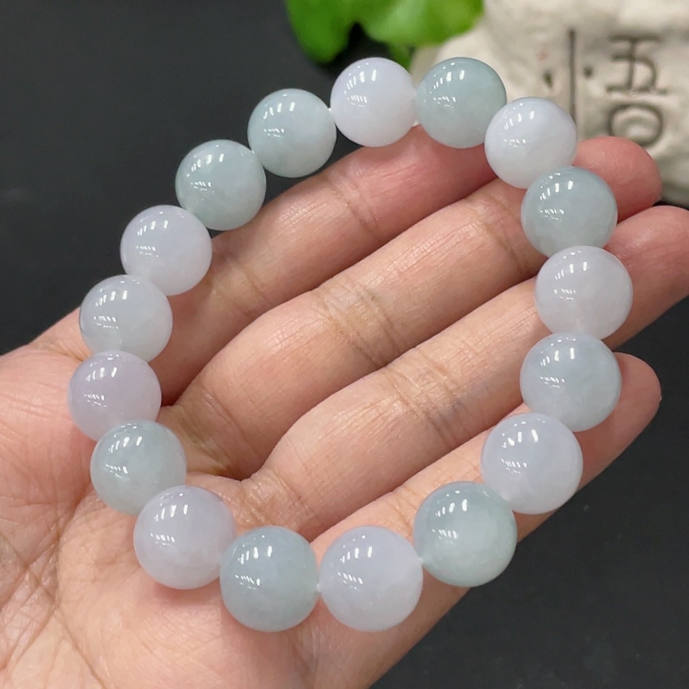 F34018823 Jadeite Bracelet Bead Size Approx. 11.5mm Total Weight Approx. 48.8g