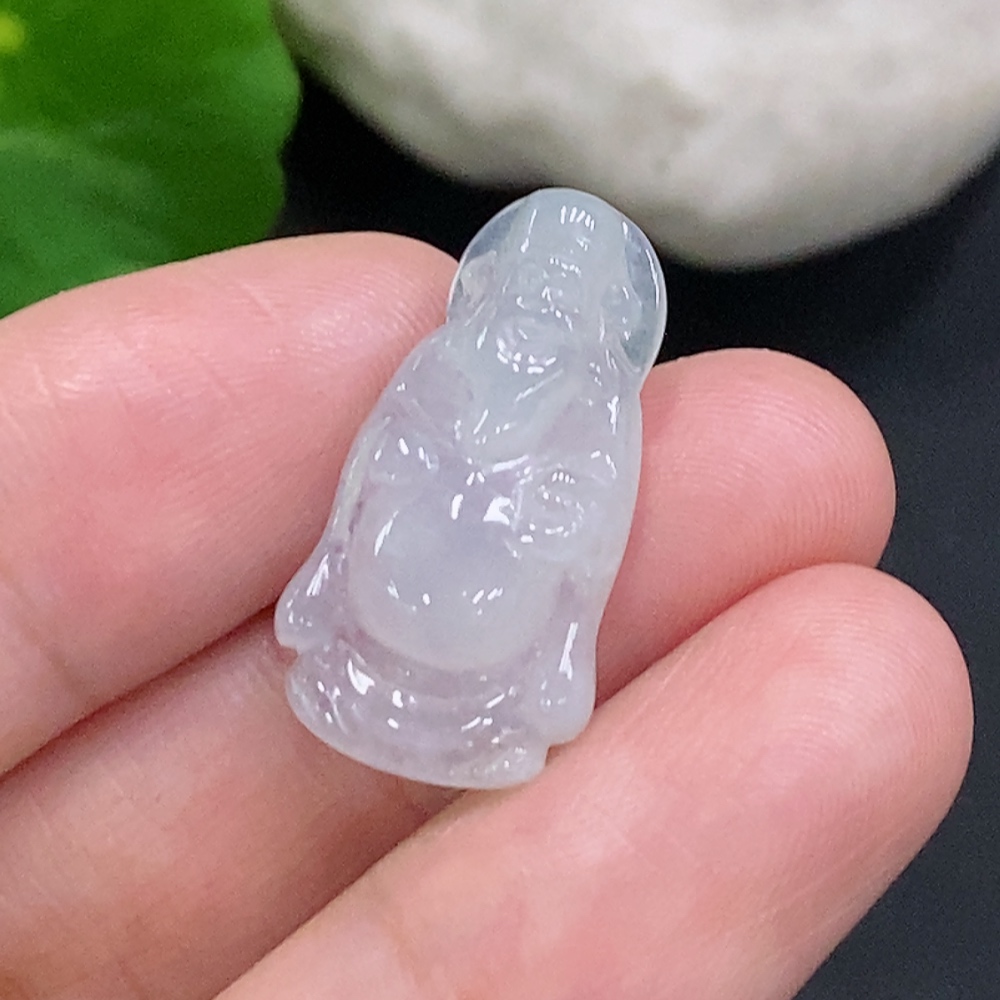 F33905669 Jadeite wealth god inlay piece, total weight approximately 2.7g