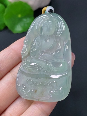 F28183141 Jadeite Pendant Buddha Plaque Total Weight Approx. 26.54g