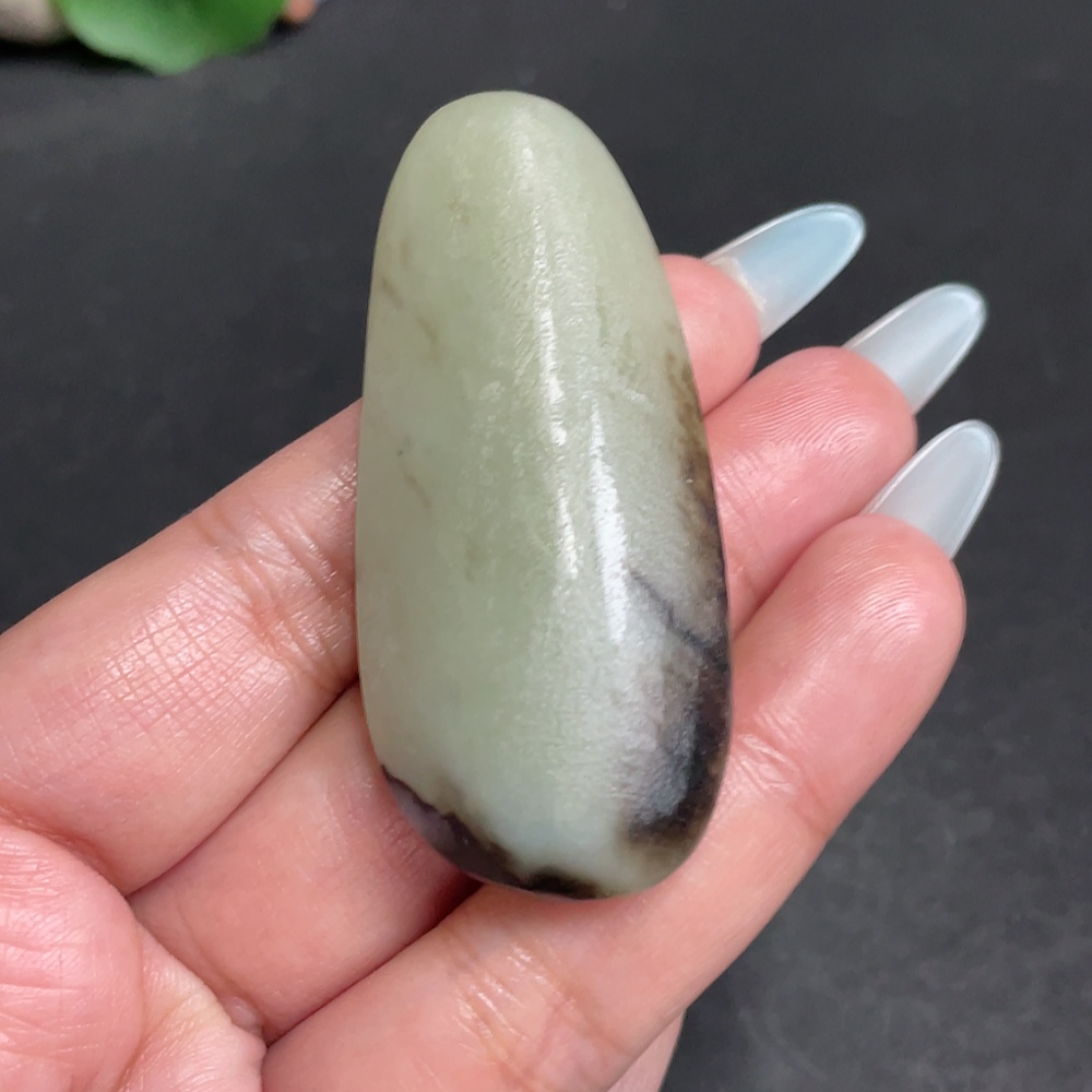 H31574017 Hetian Jade Pendant Dragon Plaque Total Weight Approx. 29.3g