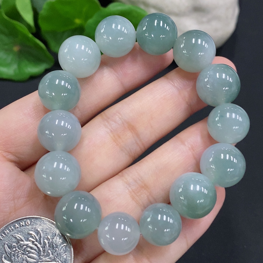 F33905248 Jadeite Bead Necklace Approx. 13mm Total Weight Approx. 52.3g