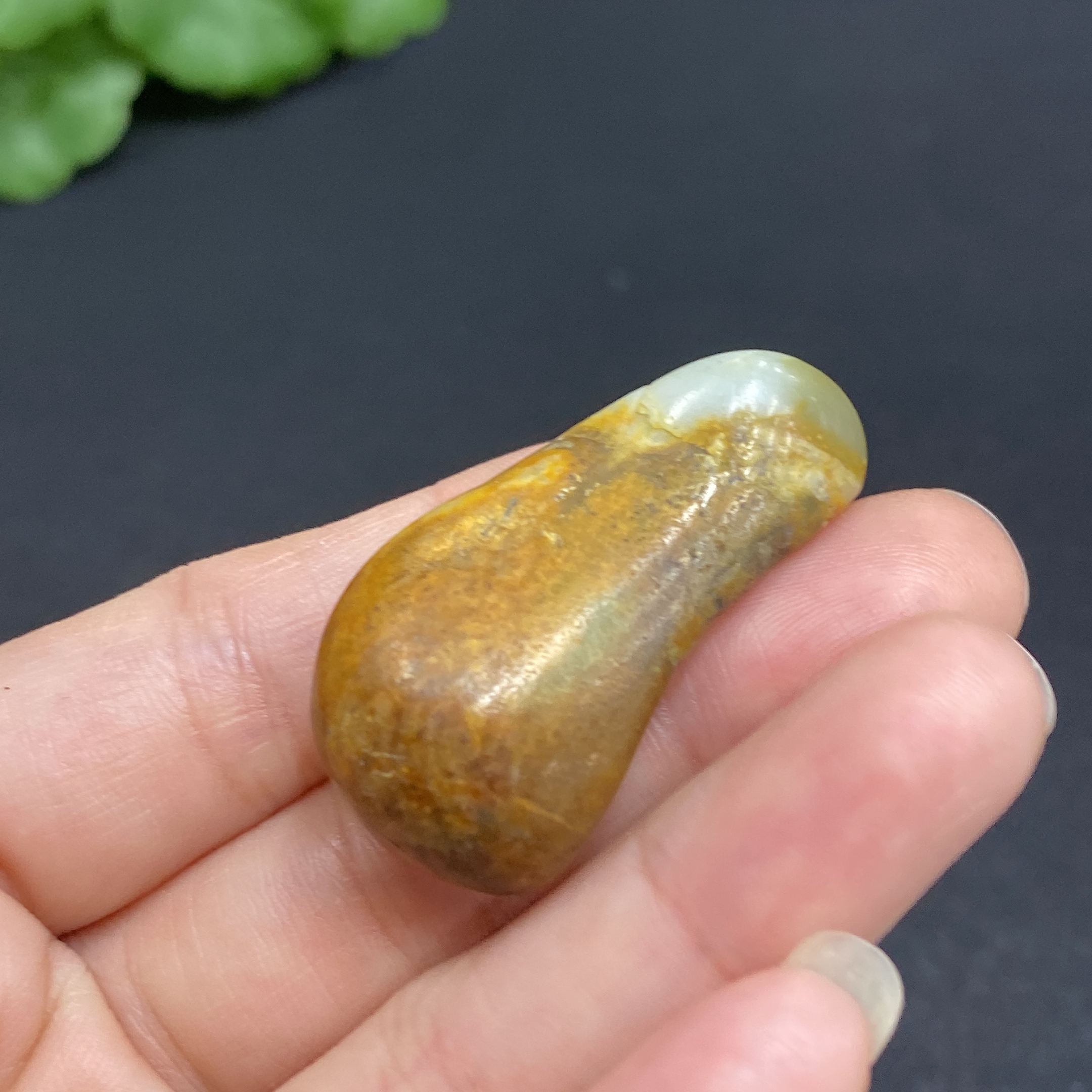 H34036532 Hetian Jade Pendant  Plenty Year after Year  Undetermined Skin Color Origin  Contains Other Mineral Components  Total Weight Approx. 11g